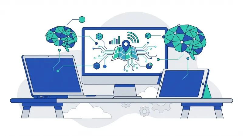 Ilustrasi situs artificial intelligence modern