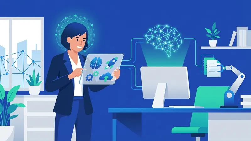 Ilustrasi tantangan etika AI seperti bias, privasi, dan dampak pekerjaan