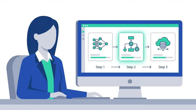 Diagram alur kerja AI yang menunjukkan input data, pemrosesan algoritma, dan output keputusan