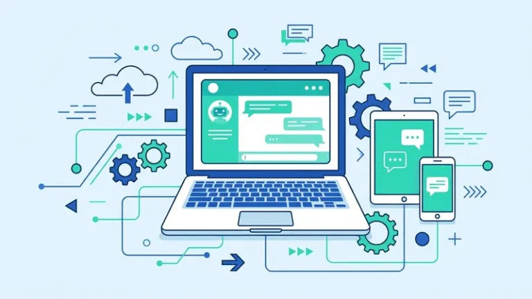wa chat bot - ilustrasi konsep utama
