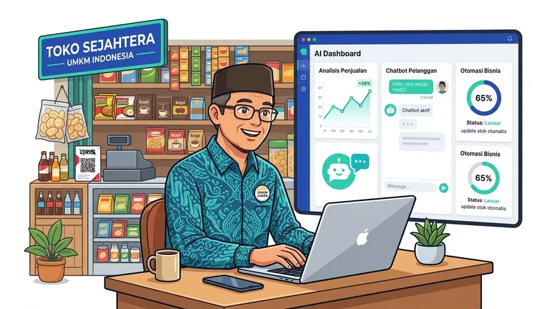 AI untuk UMKM Indonesia - panduan lengkap implementasi kecerdasan buatan untuk usaha kecil menengah