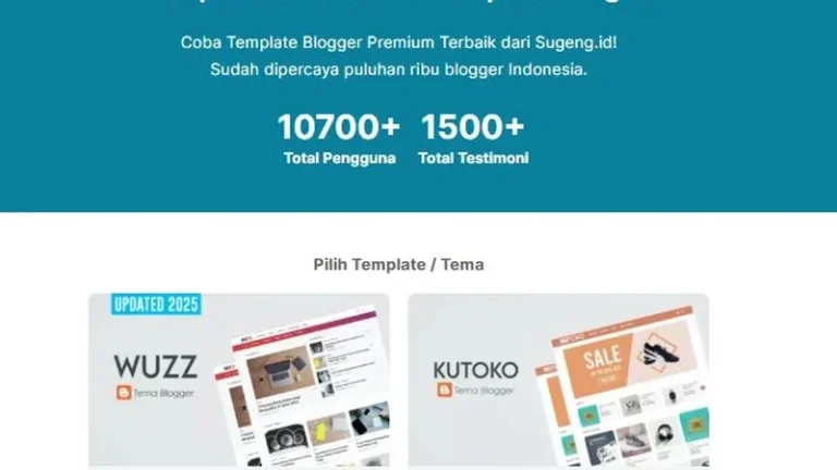 Sugeng Contoh Web Blogger Sukses