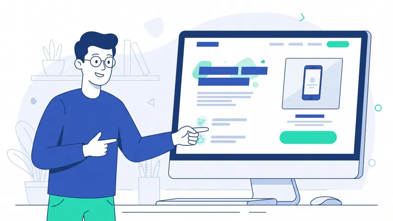 Tata letak landing page dengan satu tombol ajakan yang jelas