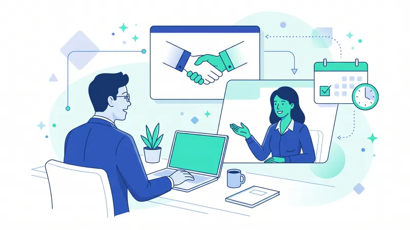 Koneksi online berlanjut menjadi meeting bisnis