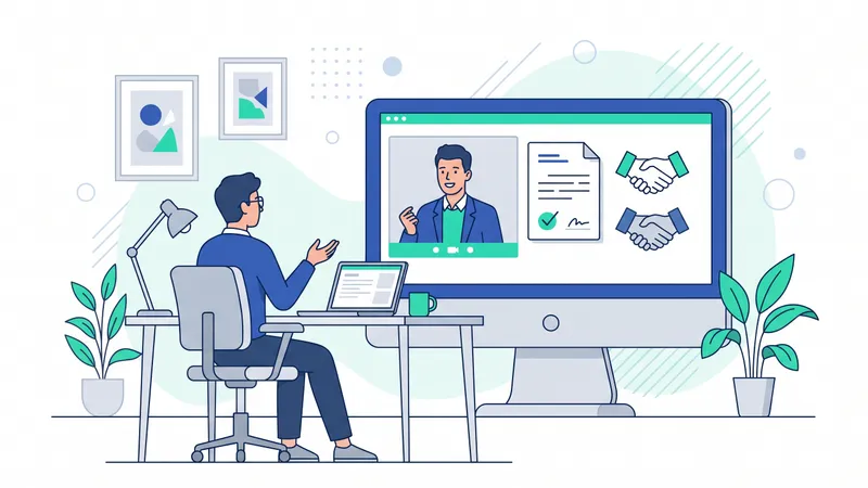 Freelancer berdiskusi dengan calon klien lewat video call